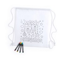 Worek ze sznurkiem do kolorowania - upominki dla klientów na święta,świąteczne prezenty