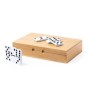 Gra domino w bambusowym pudełku z miejscem na logo